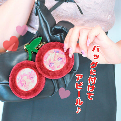 推し活 缶バッジケース【さくらんぼ型 缶バッジ ケース 】