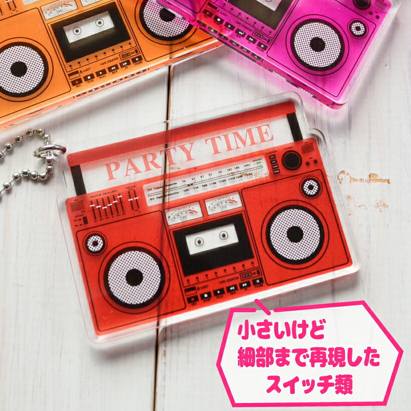 推し活 キーホルダー 《 ラジカセ風チャーム 》